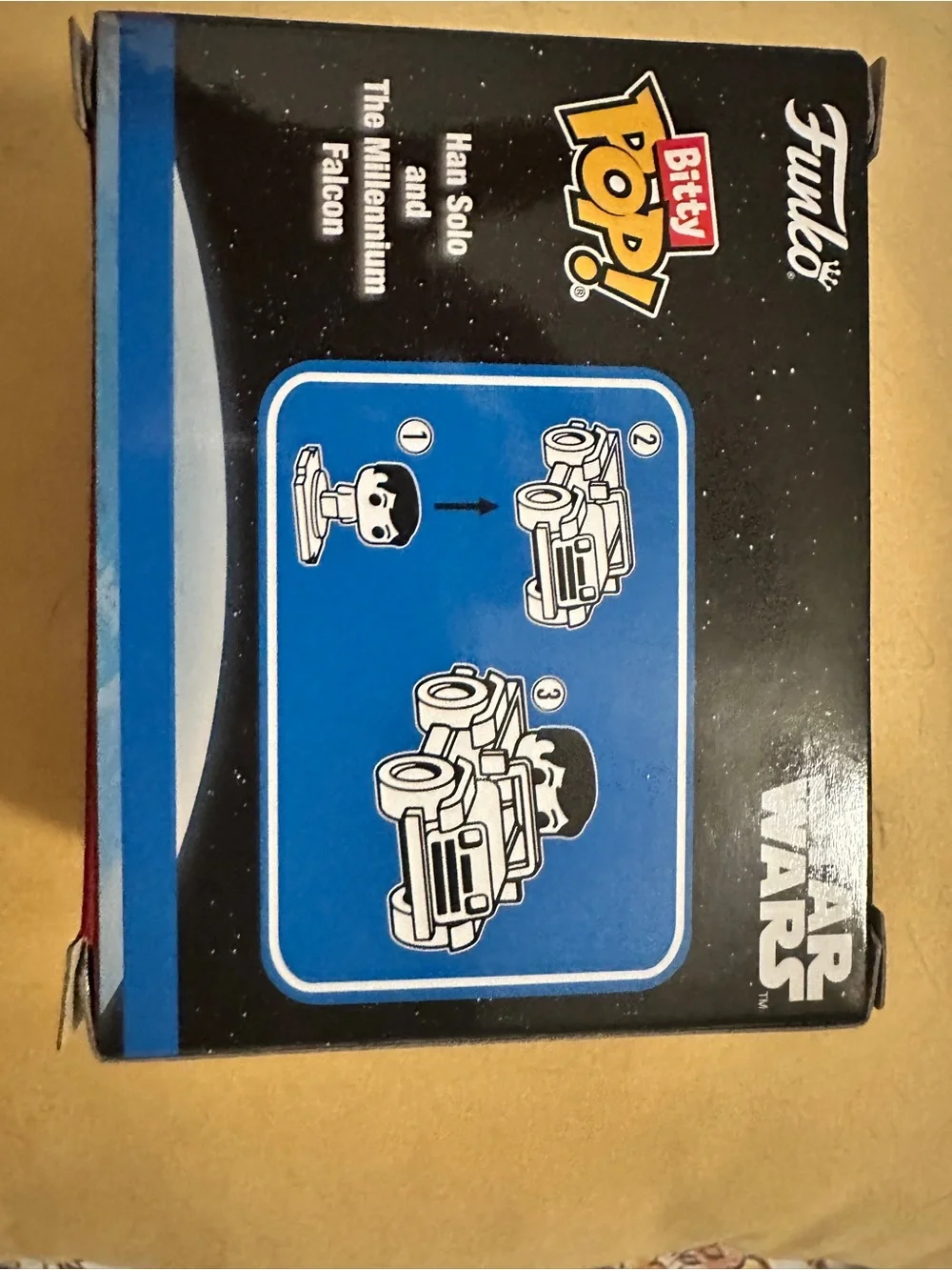 Funko Bitty Pop! Star Wars Han Solo & Millennium Falcon - Black & White